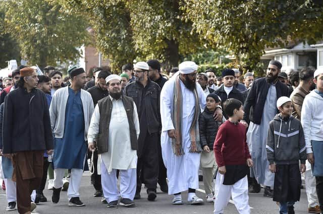March to celebrate the birth of the Prophet Muhammad from Faizan-e-Madina mosque.