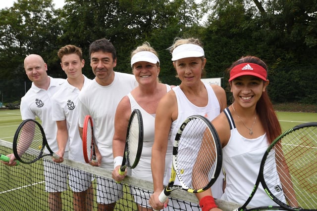 All smiles for player at Longthorpe Lawn tennis Club.