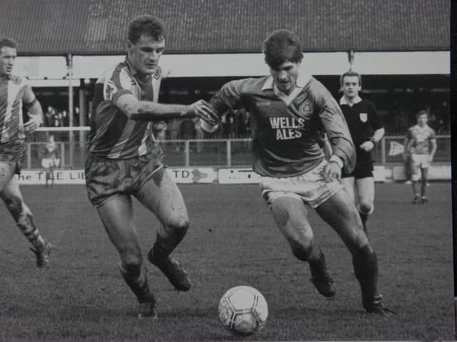 The man on the right played for Posh and Wycombe. Do you know who he is?