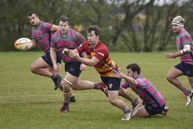 Rugby action from Boro v Olney at Fengate. Photo: David Lowndes.