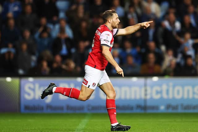 Conor Washington celebrates a Rotherham goal. Photo: Getty Images.
