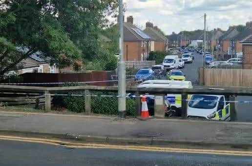 Police at the scene