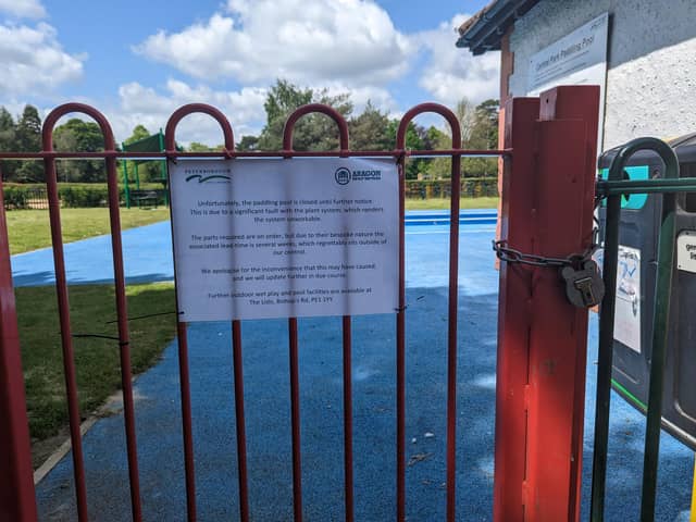 The pool will be closed for the foreseeable future