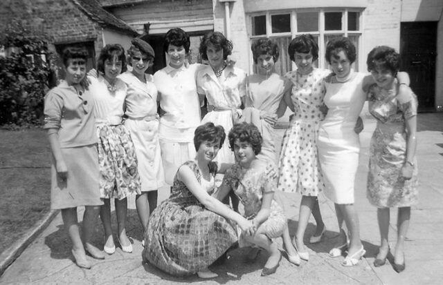 The girls from British Sugar, pictured somewhere in Peterborough during the early 1960s (image: Peterborough Images Archive).