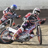 Scott Nicholls out in front for Panthers in the meeting against Sheffield.  Photo: David Lowndes.