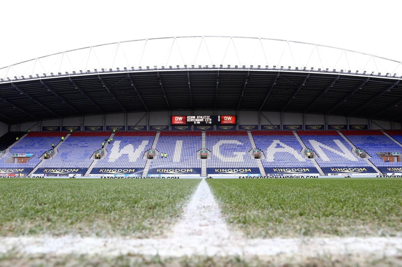 DW Stadium. Capacity:  25,138. Distance: 170.9 miles. Posh record:  P10 W1 D4 L5 F7 A17. Posh are unbeaten in their last four League One matches in this stadium. Wigan Warriors Rugby League Club also play home games here. (Photo by Matt McNulty/Getty Images).