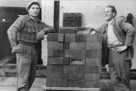 Italian brickmakers pictured in 1960