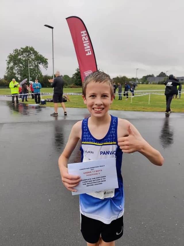 Louie Hemmings won both the under 13's 800m and 1,500m titles.