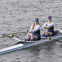 Peterborough City's Emma Dennis and Anouk Bosma during the club's Head of the River event. Photo: David Lowndes
