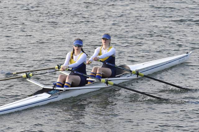 Peterborough City's Emma Dennis and Anouk Bosma during the club's Head of the River event. Photo: David Lowndes