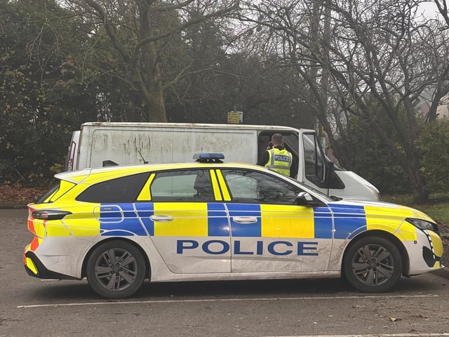 Officers talk to a driver during the six hour operation