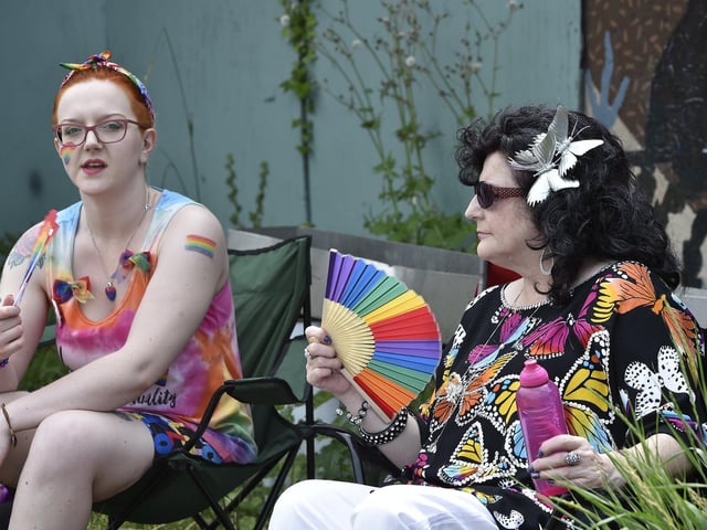 Pride event at the Green Back Yard.
