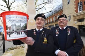 George Bennett (left) fundraising for the Royal British Legion.