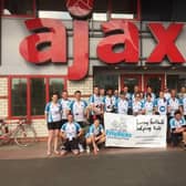 Riders from a previous Free Kicks Foundation charity ride to Amsterdam.