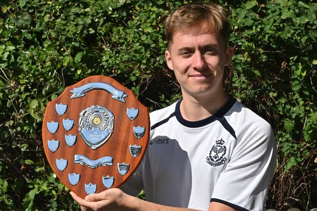 David Stevenette with a trophy from Longthorpe Tennis Club Finals weekend. Photo David Lowndes.