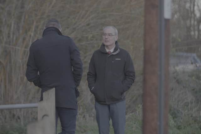 Police officers at the scene of the crime