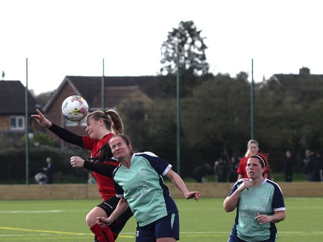 Action from Netherton United Ladies v Manea. Photo Tim Symonds.