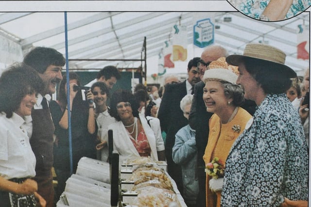 The Queen at the East Of England Show. I wonder what the joke was?