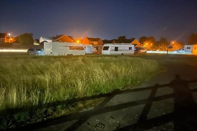 The camp was set up at about 11pm on Monday night. Photo: Cllr Stevenson