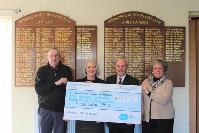 Thousands were raised by the golf club
