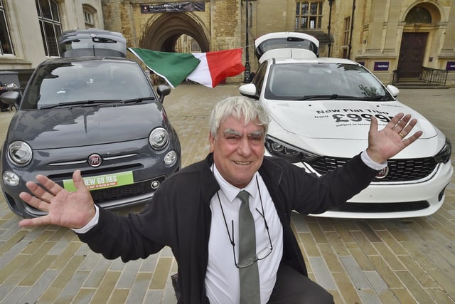 Tony D'Angelo from Stoneacre with his Fiat cars.