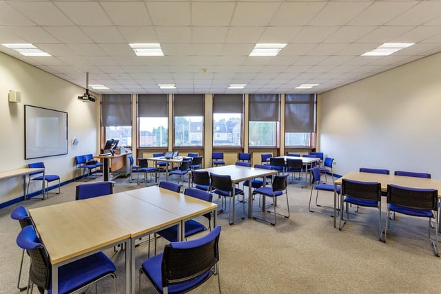 A classroom at the Guild House in Oundle Road, Peterborough, which has just gone on the market.