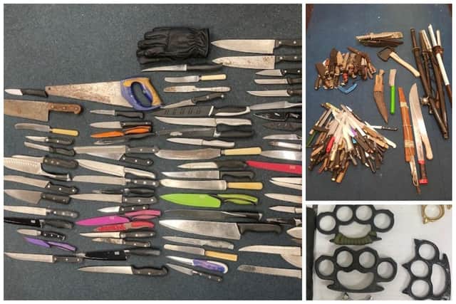 Some of the weapons handed in during the amnesty