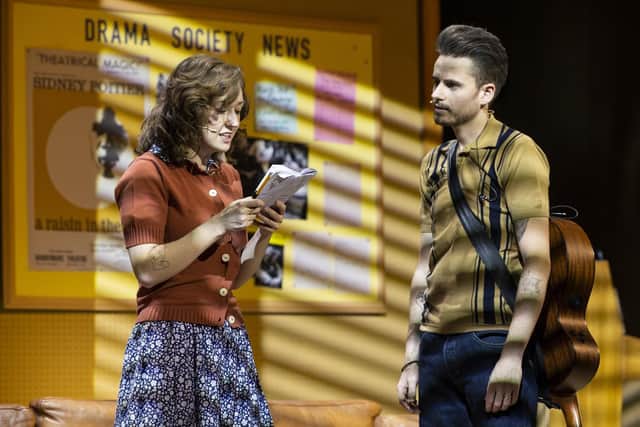 Molly-Grace Cutler (Carole King) and Tom Milner (Gerry Goffin) in Beautiful - The Carole King Musical