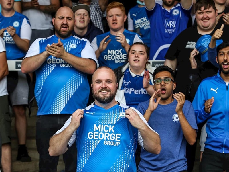 Peterborough United fans enjoy a 3-0 win over Birmingham City.