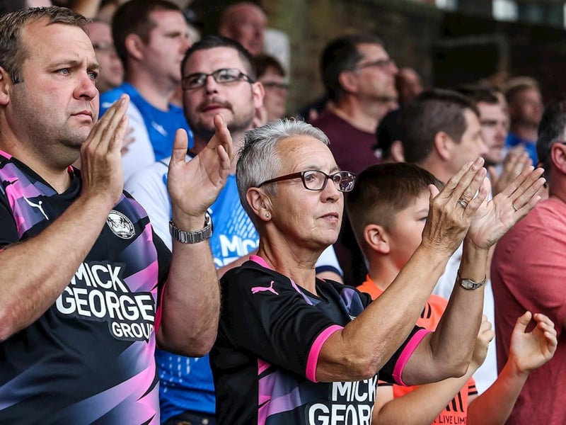 Peterborough United fans enjoy a 3-0 win over Birmingham City.