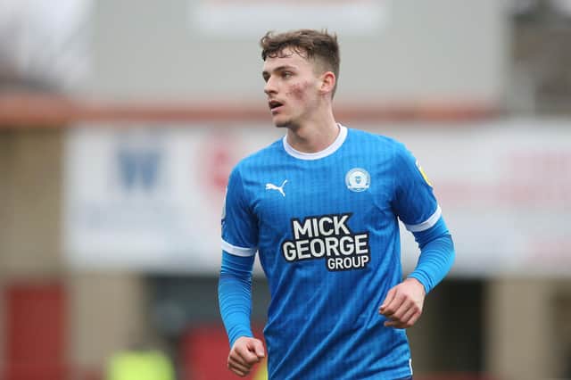 Harrison Burrows started and impressed for Posh in the 3-0 win over Morecambe on Saturday. Photo: Joe Dent.