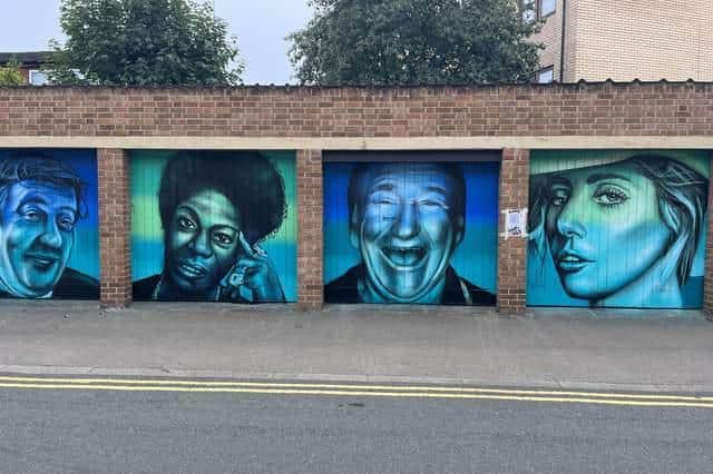 Famous faces in Nathan Murdoch's latest work in St Mark's Street
