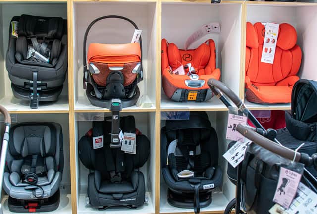 Prams, car seats, high chairs, cots and cribs, safety monitors are among 4,000 products to buy in-store and take away