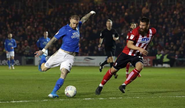 Marcus Maddison in action for Peterborough United in 2020.