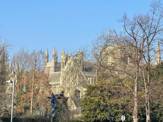A view of the Peterborough Cathedral