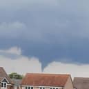 PT reader Amanda Matthews took this evocative photo of the funnel cloud that appeared on May 18 while out walking her dogs in Orton Southgate.