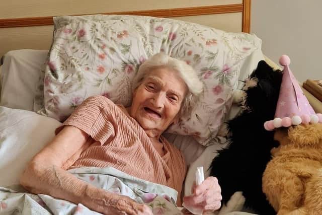 Hetty celebrating her 106th birthday