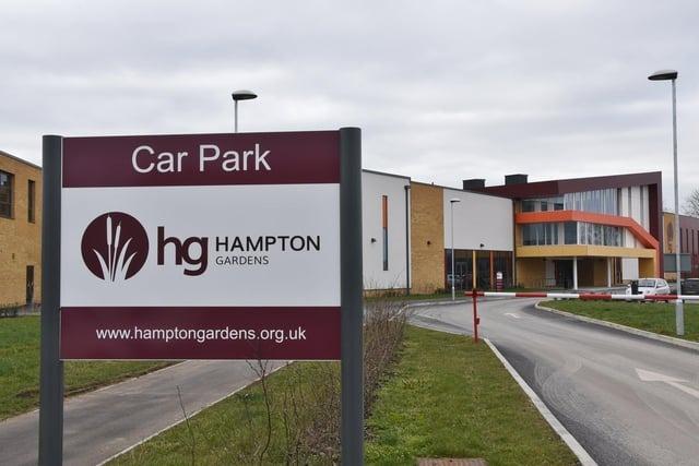 Hampton Gardens Secondary School is ranked 7th in Peterborough with a Progress 8 score of 0.13, which is described as 'average'
