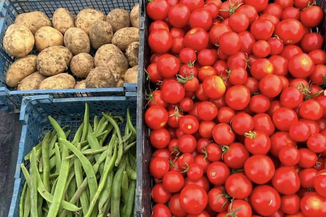 Some of the veg on offer at Lincoln Farm Shop