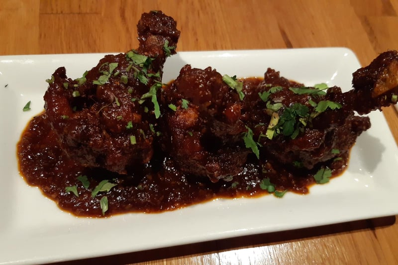 The chicken lollipops at  The Banyan Tree in Westgate, Peterborough