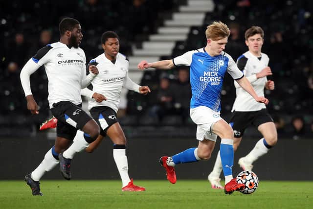 Will Van Lier in action for Posh. Photo: Joe Dent/theposh.com
