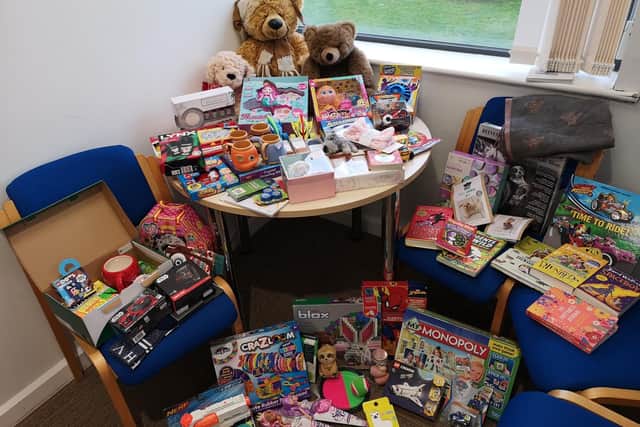 Donations of new and unused toys, books, games, sports equipment and craft sets are needed.