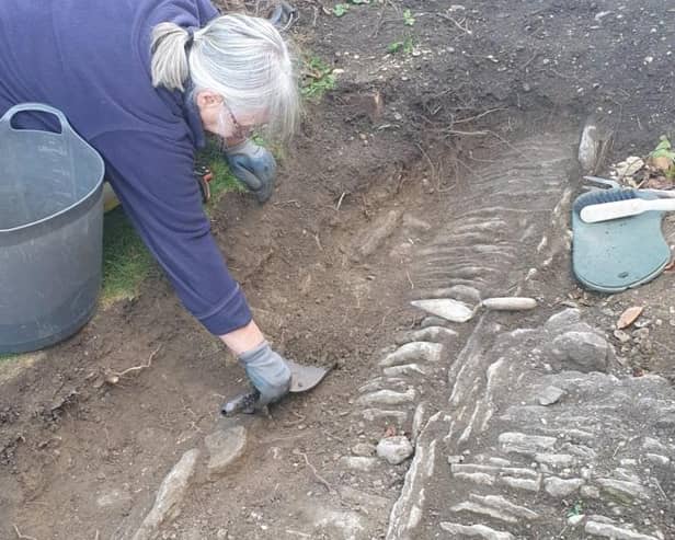 Unearthing mysterious stonework in the garden of a 17th Century Helpston Cottage