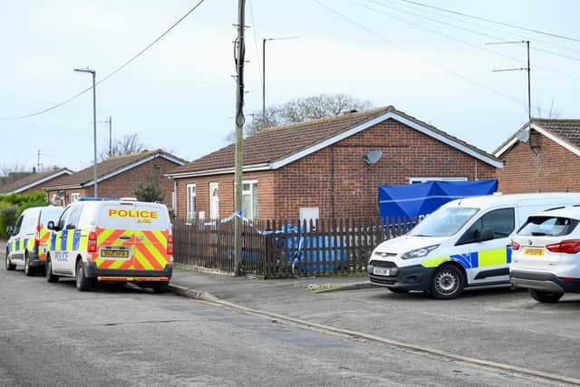 Police attended a bungalow in Beechwood Road. Photo: Adam Fairbrother.