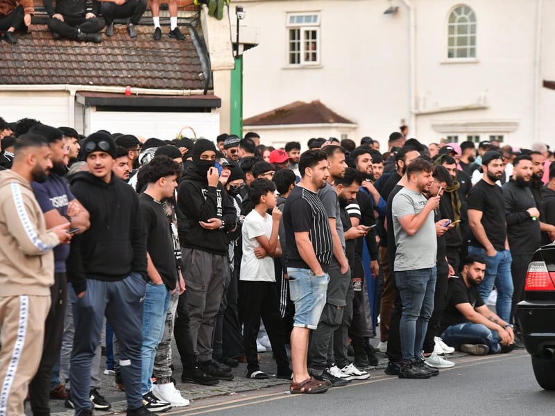 Large crowds were seen in the city.