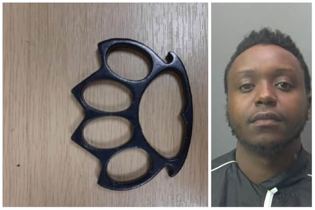 Joseph Kariuki and the knuckle duster he was found possessing