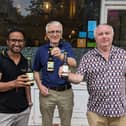 Sachin Bhattarai, from The Spice Merchant, John Bowyer, from Bowler's Brewery, and John Williams from The Thirsty Giraffe.