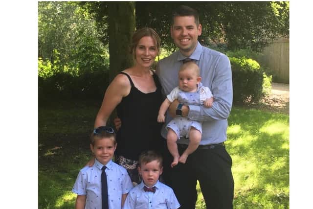 Jonny, Rachel and sons Harry, Josh and Jude.