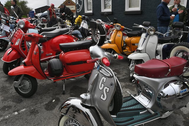 According to organisers, more than 100 classic scooters took part in the goodwill event.