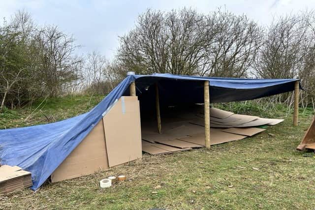 Many of those taking part slept on cardboard boxes under tarpaulin shelters